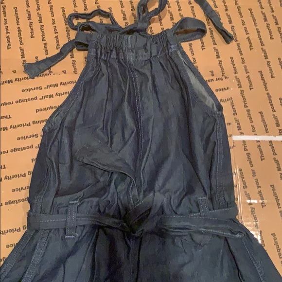 💙 ROMPER: Tie Neck-100% Lightweight Cotton - Picture 5 of 5